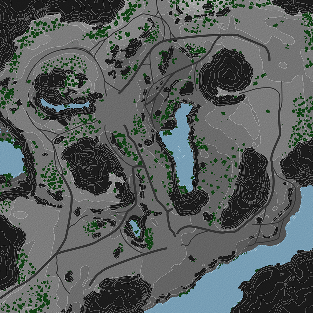 Arctic Region - Overhead Map No Labels