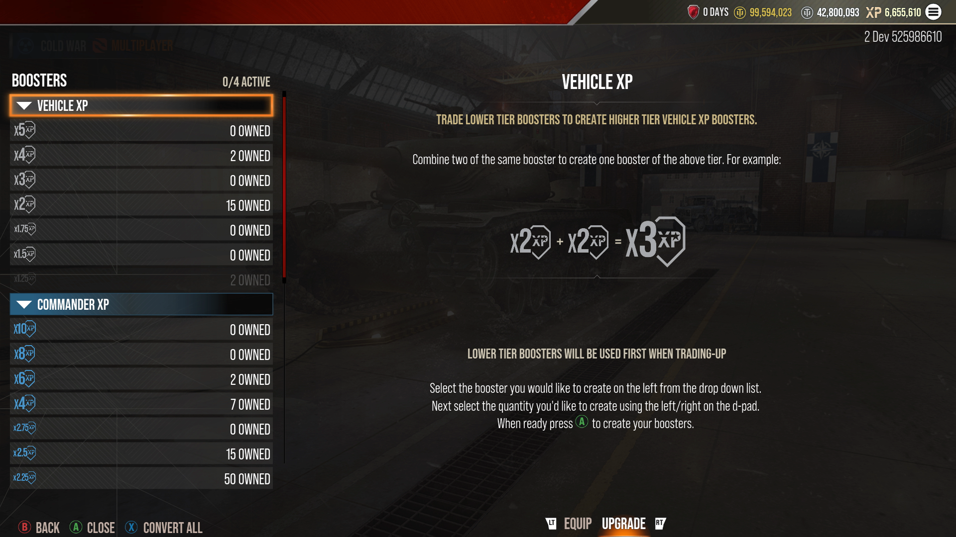 Booster Upgrade Menu Final - Screenshot 1