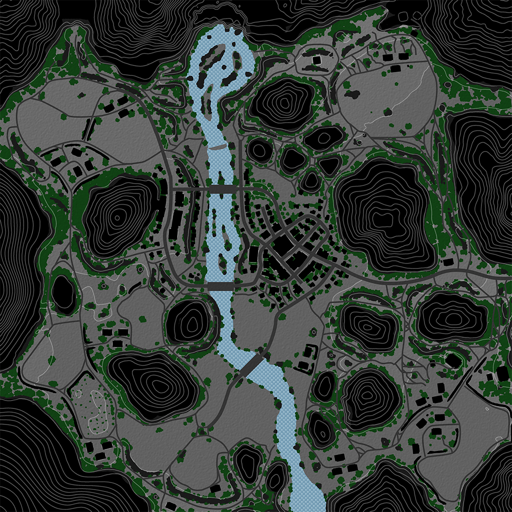 Cao Bang - Overhead Map No Labels