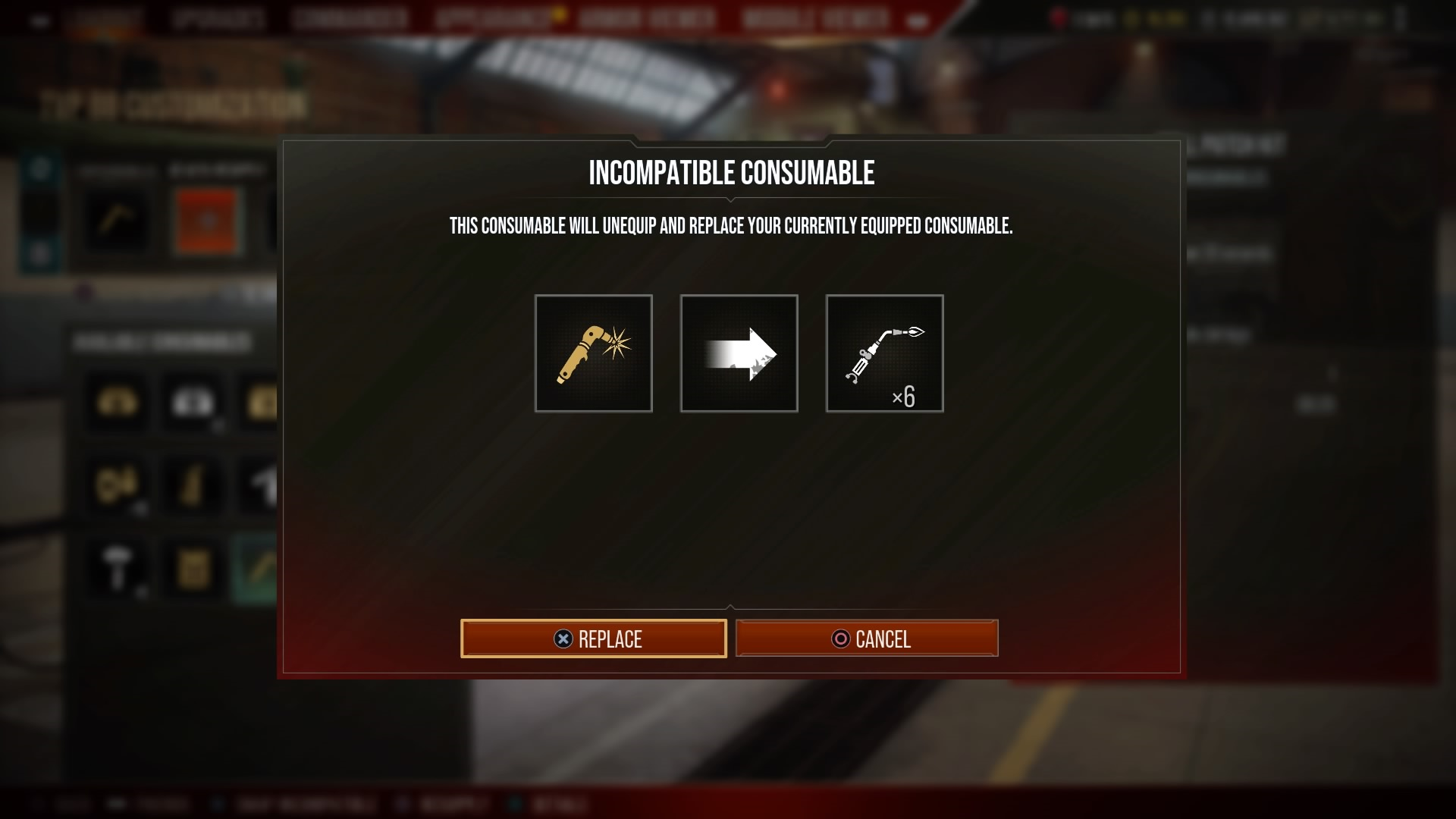 Consumables - Incompatible