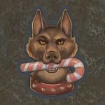 Dog Candy Cane Emblem Resized