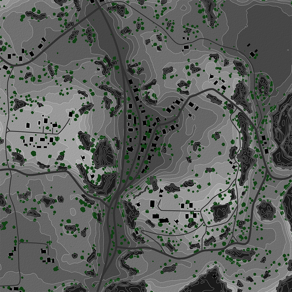 Dukla Pass - Overhead Map No Labels