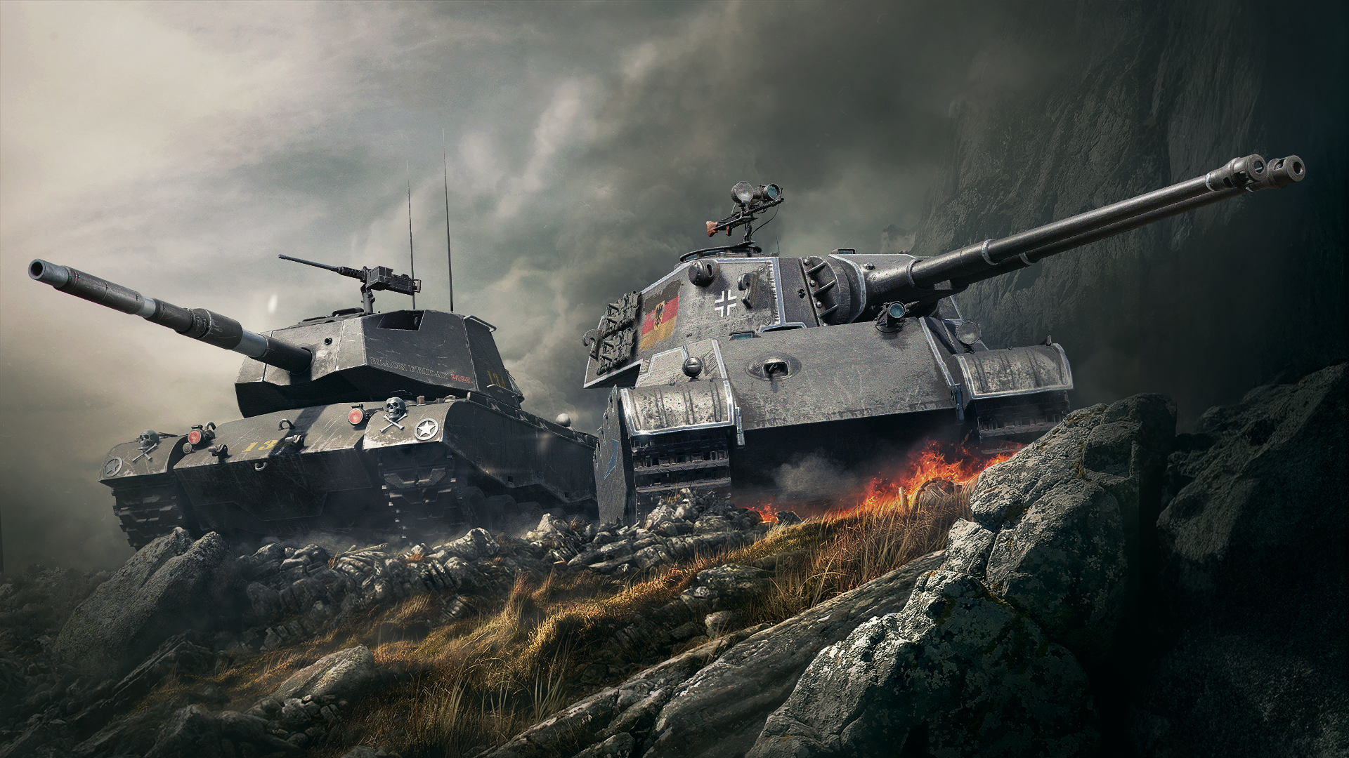 E 65 Zwilling and M47 Patton Black