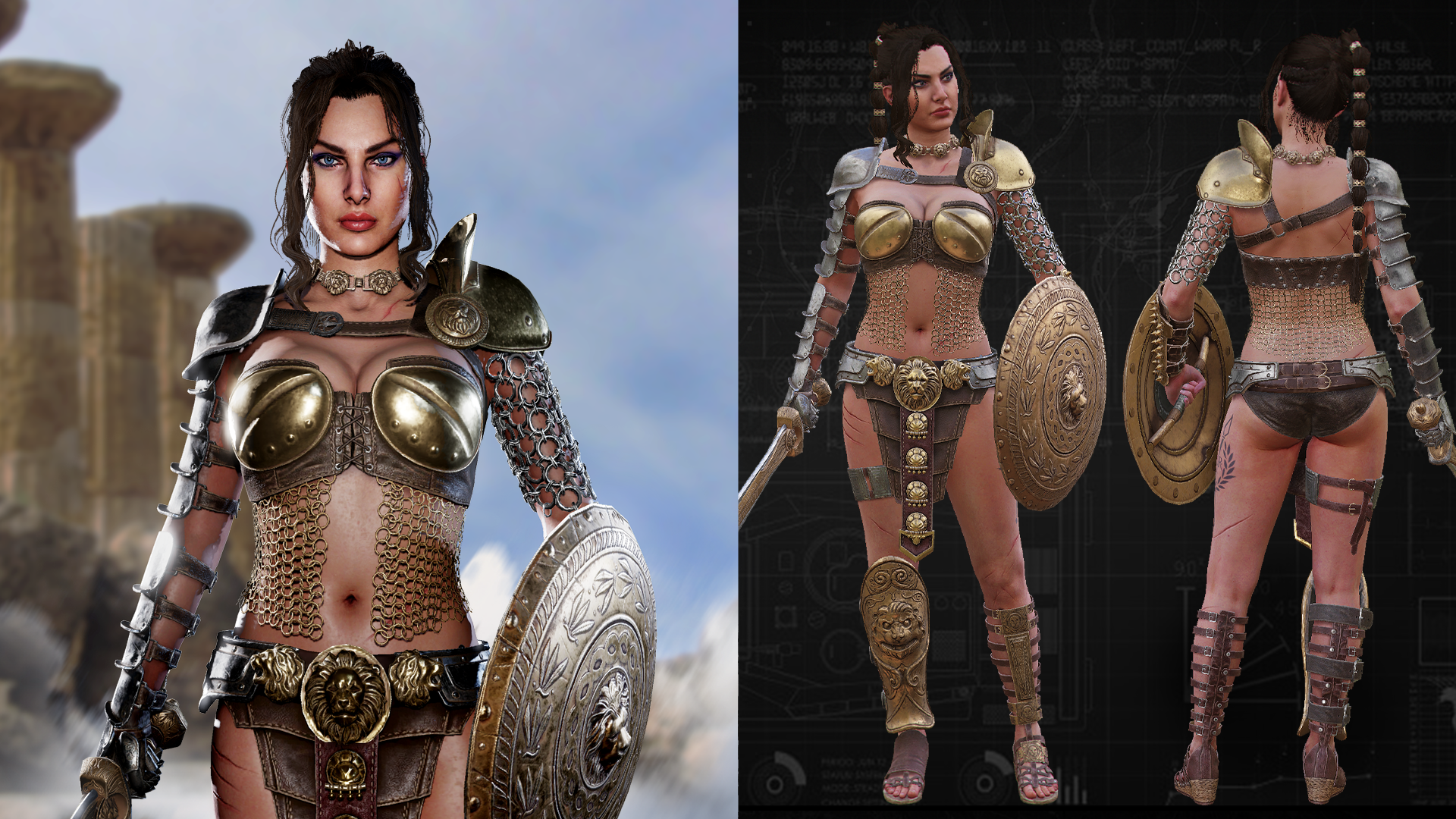 Gladiatrix - Leaena 3D Hero Commander