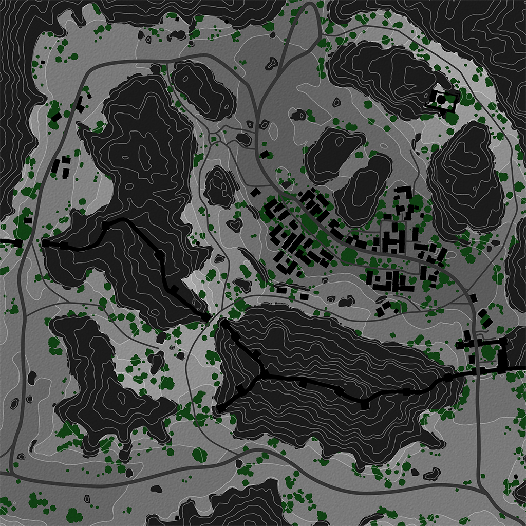 Great Wall - Overhead Map No Labels