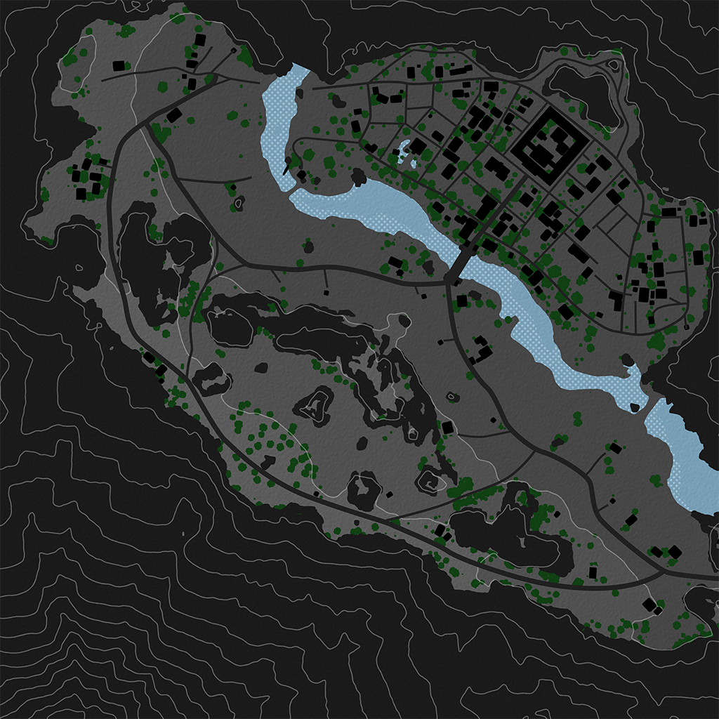 Hidden Village - Overhead Map No Labels