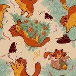 Holiday Kitties Camo Pattern Resized