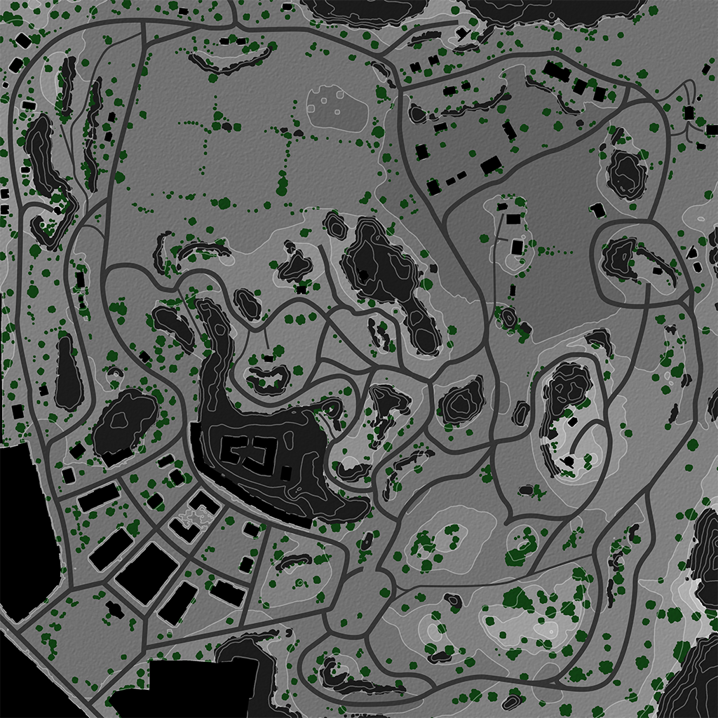 Kaunas - Overhead Map No Labels