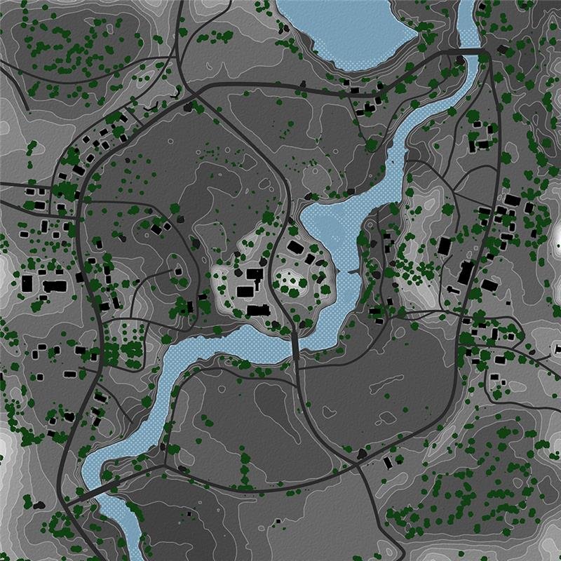 Komarin - Overhead Map No Labels