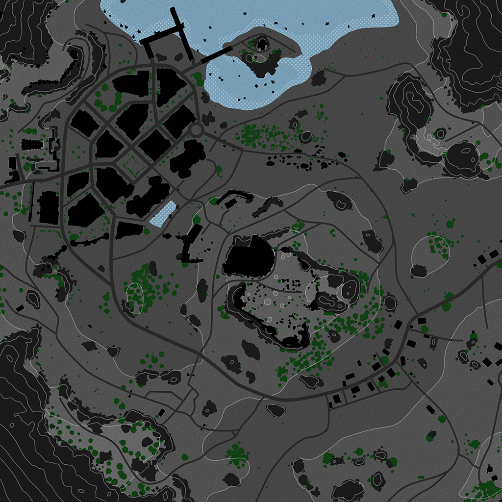 Nebelburg Small - Overhead Map No Labels