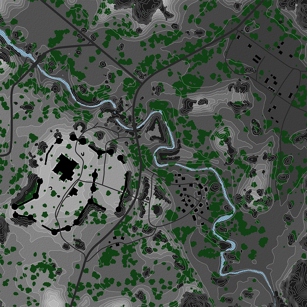 Raseiniai - Overhead Map No Labels