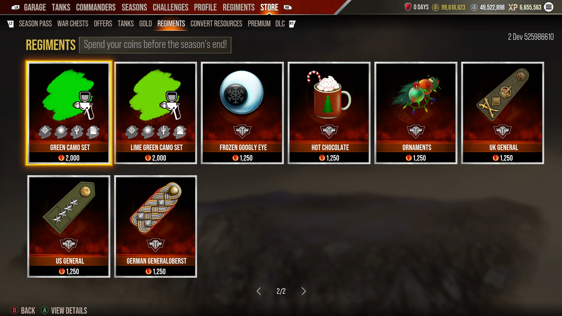 Regiment Store Items 2 - UPDATED