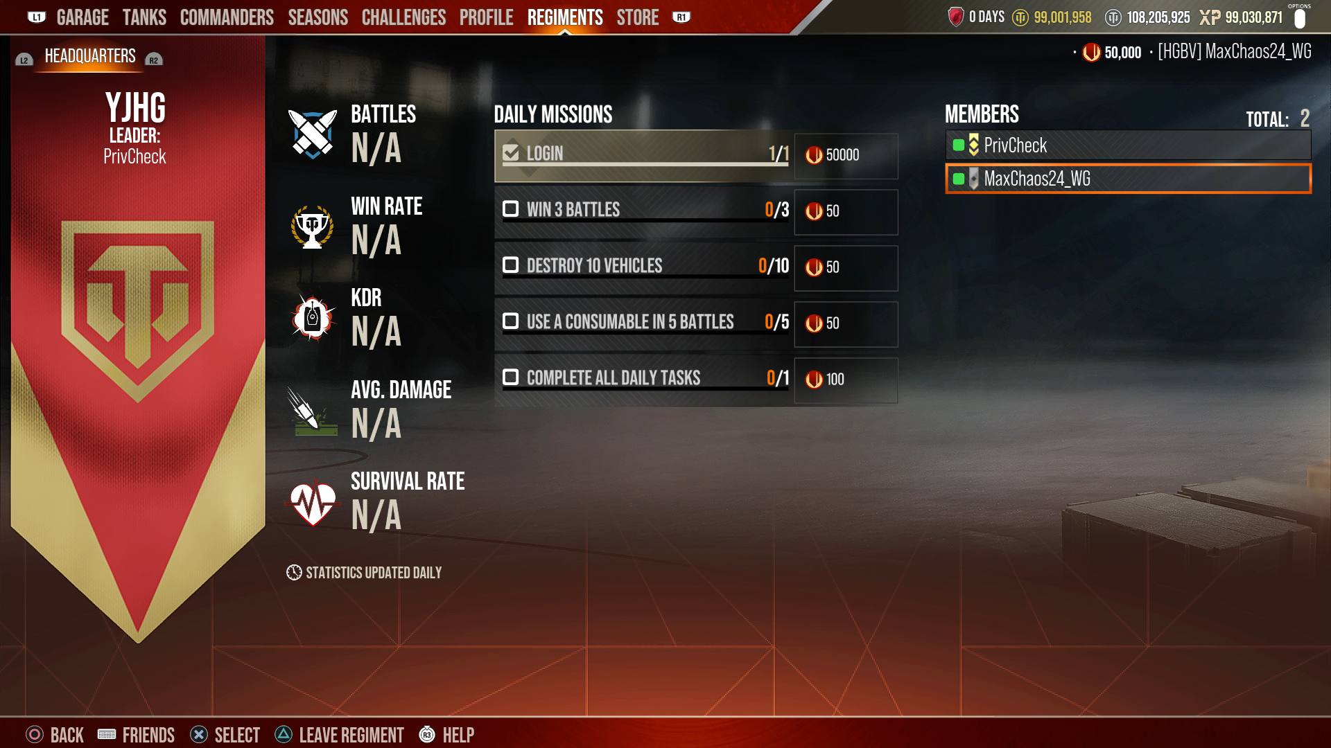 Regiments - Daily Missions for Coins