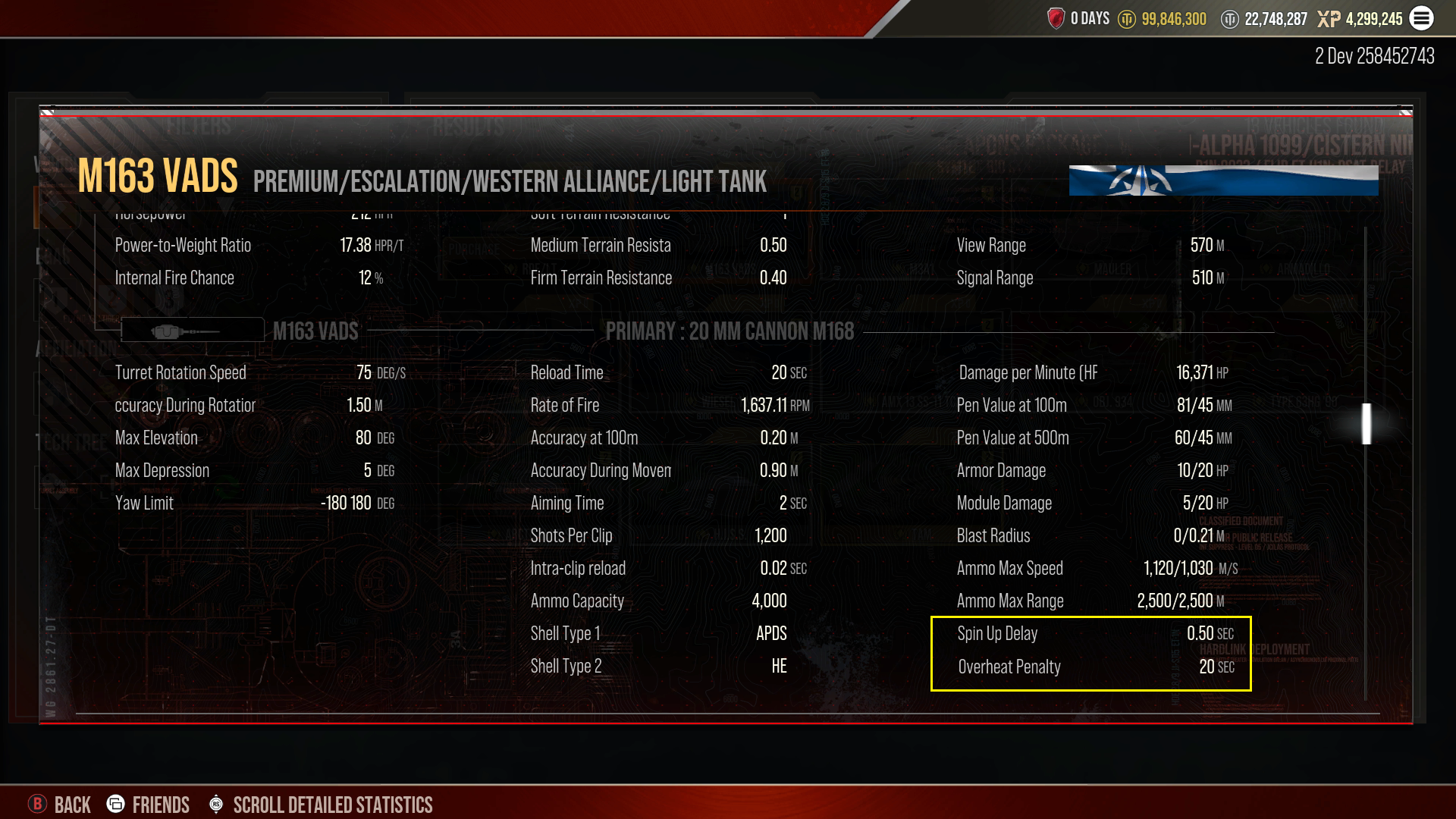Spin-Up and Overheat Detailed Stats Screenshot