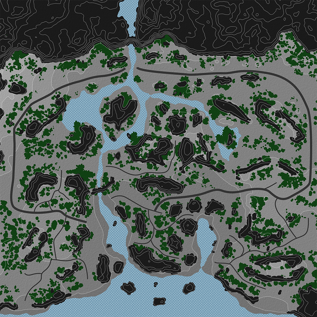 Sunset Coast - Overhead Map No Labels
