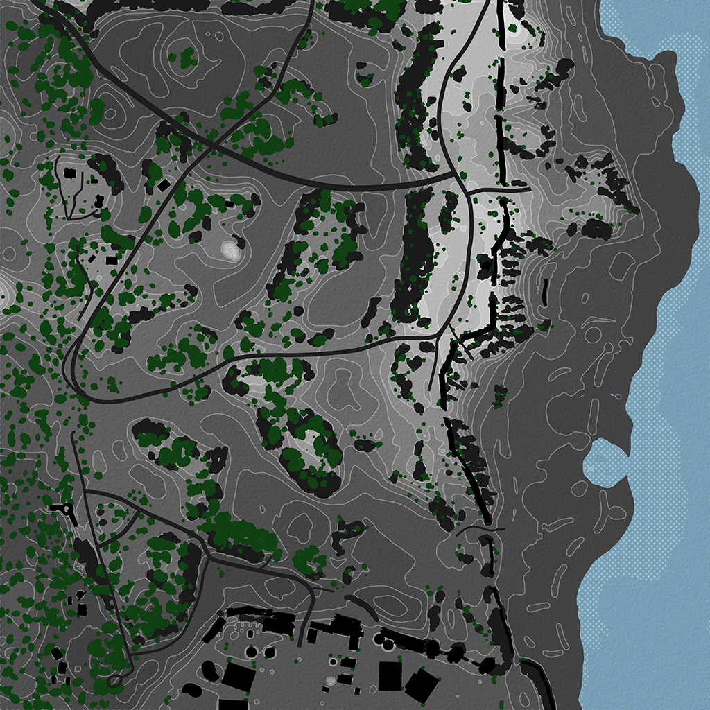 Sword Beach - Overhead Map No Labels