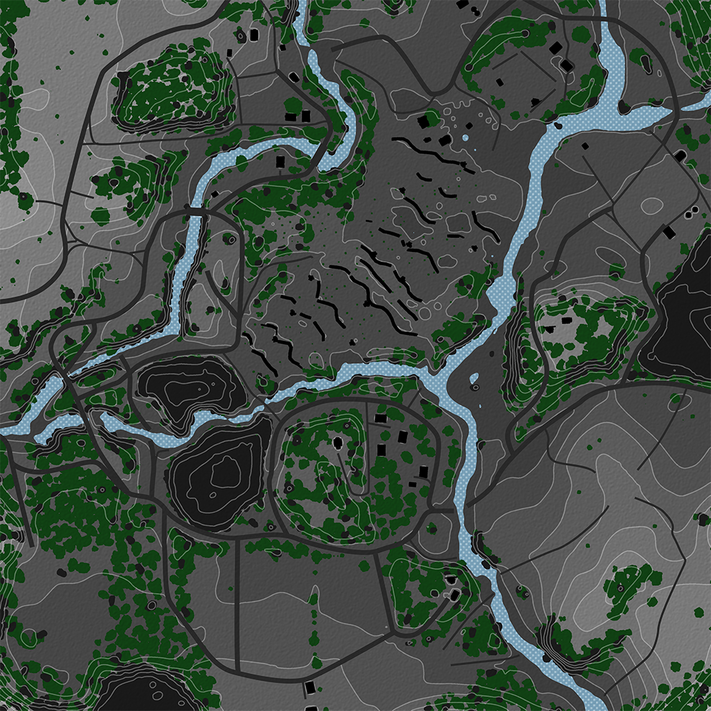 Thiepval Ridge - Overhead Map No Labels