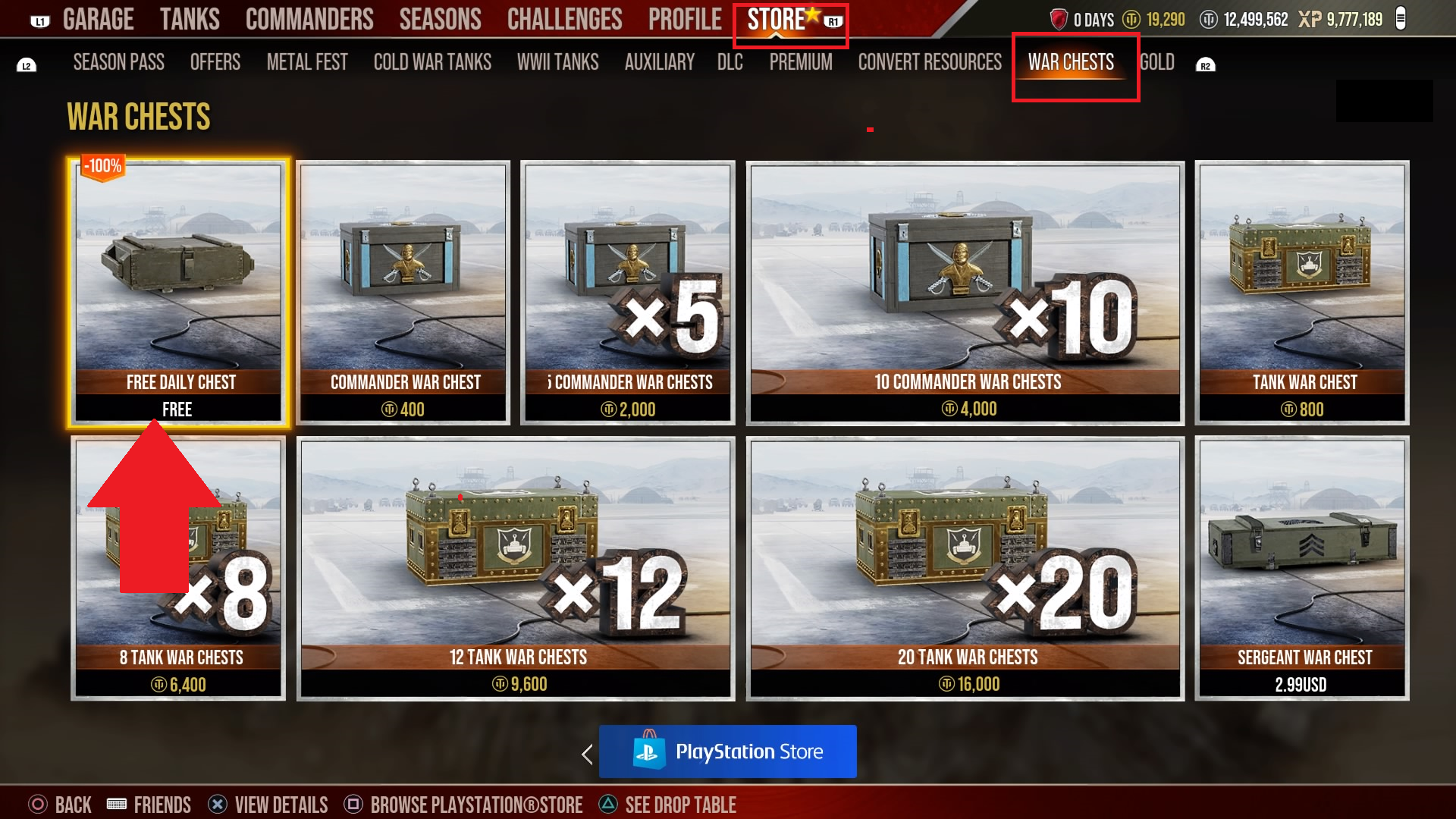 War Chests In Store