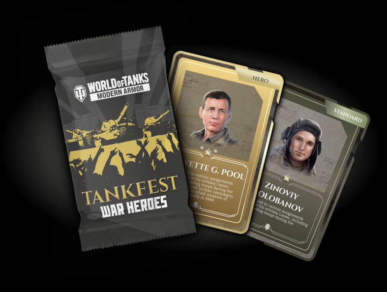 Pacchetti di carte degli eroi di guerra - Tankfest